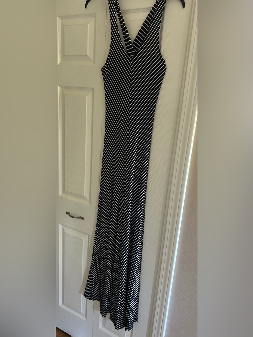 Rolla Coster Black and White Striped Maxi Dress